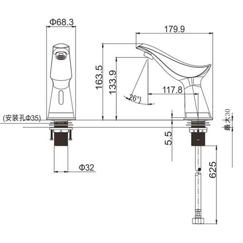 New Design Featured Copper Cold Automatic Sensor Water Tap 2831