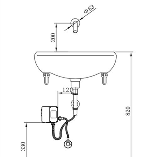 Wall Mounting Automatic Tap with cold water for wash hand 2231