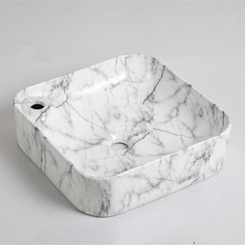 Counter top art basin with faucet hole (111)