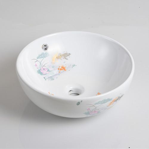 Hot Cheap Price Art Ceramic Bathroom Cabinet Hand Wash Basin (504)