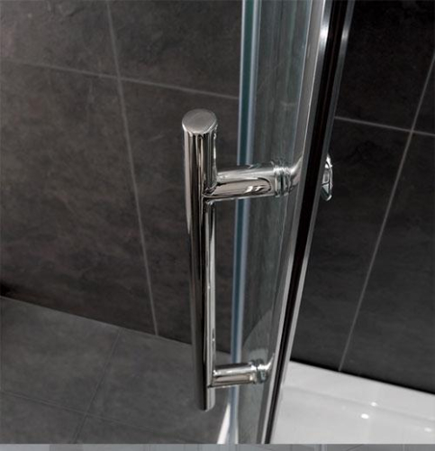 Chromed Simple Aluminum Frame Shower Enclosure for (1208)