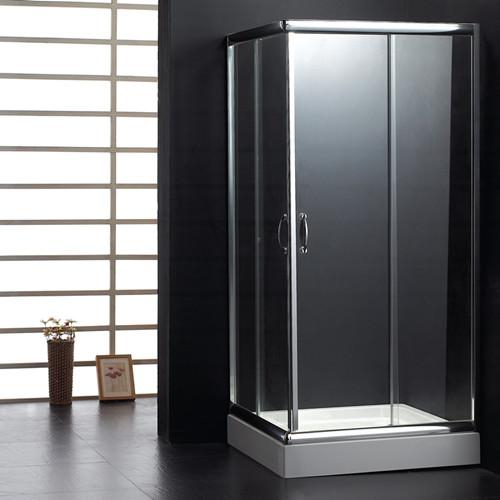 Sliding door square shower enclosure with tray 3308