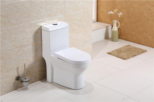 1003 White color floor standing one piece bathroom toilet