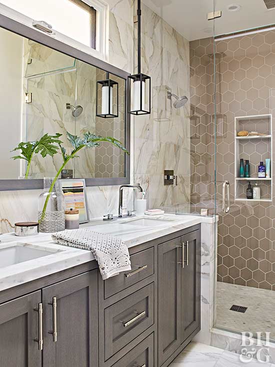 modern tiled bathroom with neutral colors modern tiled bathroom with neutral colors