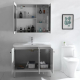 High quality Floor mounted bathroom vanity with mirror cabinet (2037)