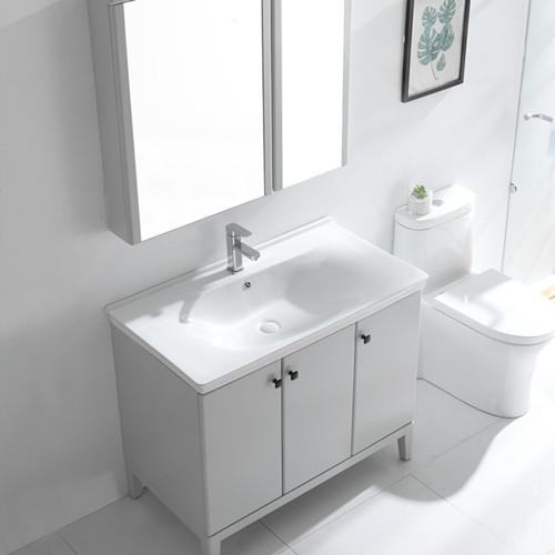 High quality Floor mounted bathroom vanity with mirror cabinet (2037)