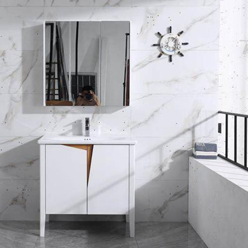 Modern design white color floor standing vanity for bathroom furniture (2035)