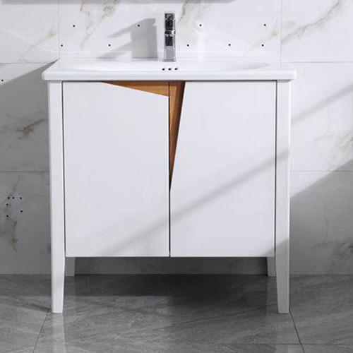 Modern design white color floor standing vanity for bathroom furniture (2035)