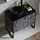 New design plywood material floor standing bathroom cabinet and vanity (2014)