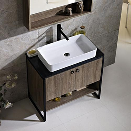 New design plywood material floor standing bathroom cabinet and vanity (2014)