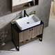 New design plywood material floor standing bathroom cabinet and vanity (2014)
