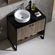 New design plywood material floor standing bathroom cabinet and vanity (2014)