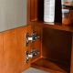 Oak wood wall hung bathroom cabinet vanity with ceramic basin (1077)