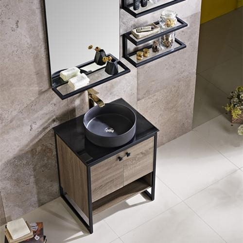 Plywood double door bathroom vanity furniture for sanitary ware (2013)