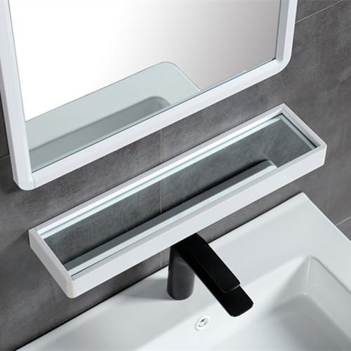 White color wall hung bathroom vanity with thin basin-60B