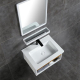 White color wall hung bathroom vanity with thin basin-60B