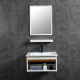 White color wall hung bathroom vanity with thin basin-60B