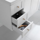Wholesale Europe design white color wall hung cabinet vanity for bathroom (2033)